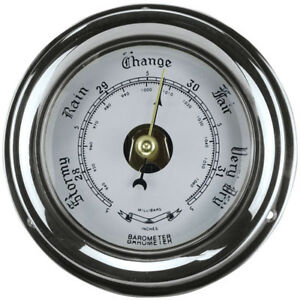 Ships Barometer 80mm Chrome